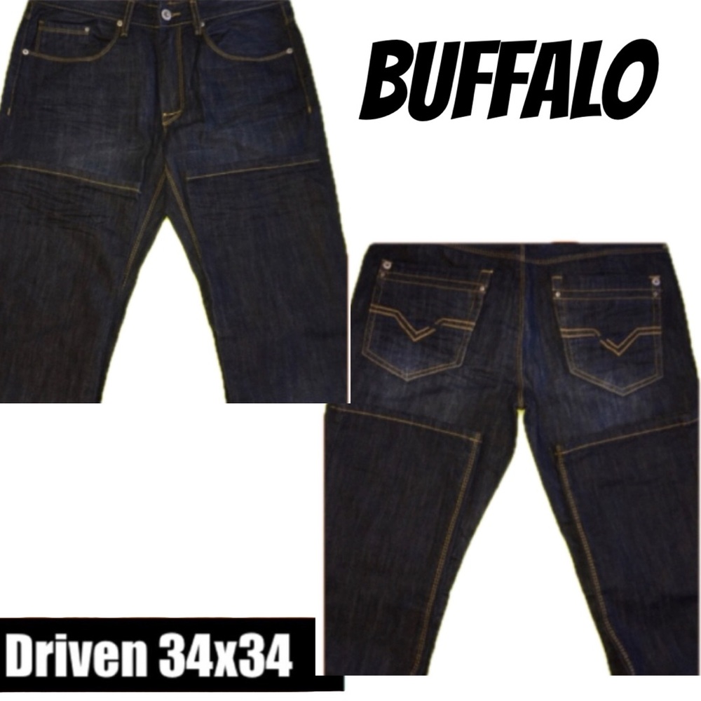 NEW BUFFALO DRIVEN STRAIGHT MENS JEANS SIZE 34x34